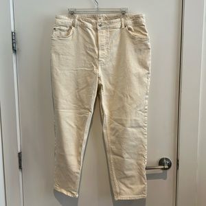 H&M cream denim pants